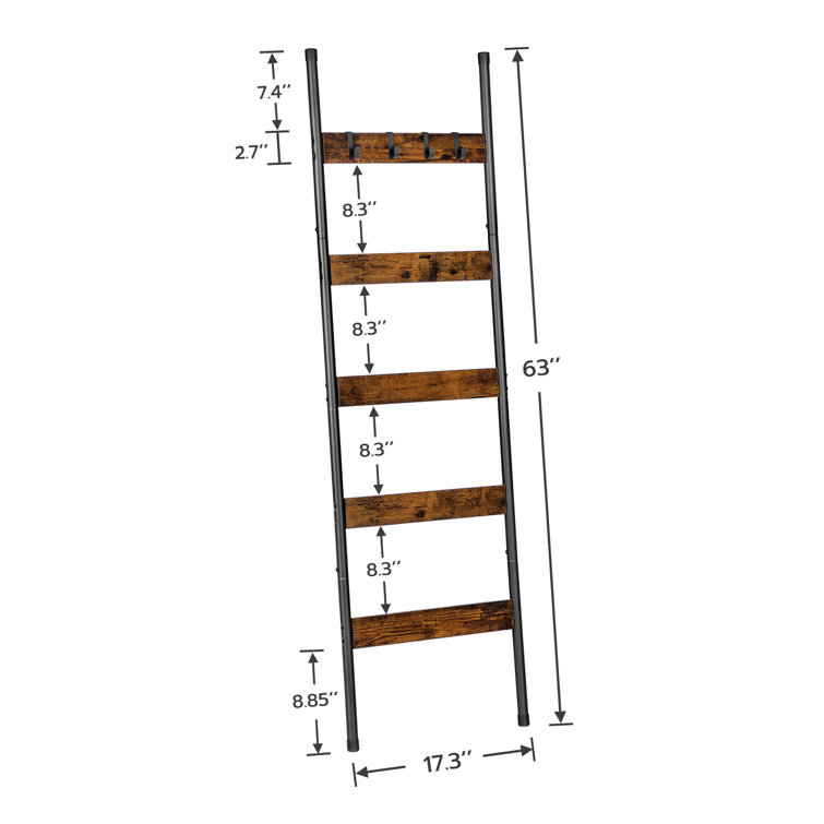 Blanket ladder with discount hooks